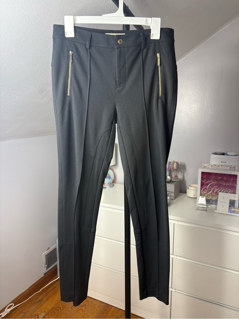 MICHAEL Michael Kors Black Women’s Slim Zip-Pocket Pants